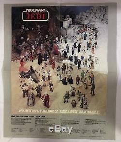 Star Wars Vintage 1984 79 Figures ROTJ Poster 22X18 RARE Red Bib Fortuna Cloak