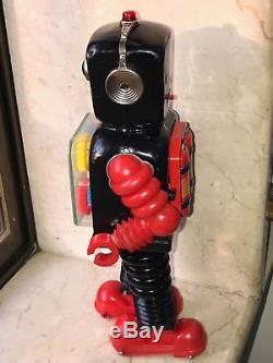 TAIYO JAPAN 1960s BLINK A GEAR ROBOT VINTAGE BATTERY SPACE TIN TOY RARE WORKING