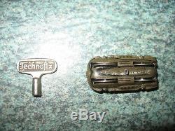 TECHNOFIX TERRA LUNA rare tinplate toy key & box vintage tin SPACE ROCKET SHIP