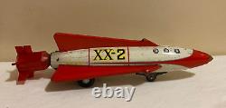 TN Nomura XX-2 Japan Tin Rocket Friction Vintage Large Space Toy ad-43