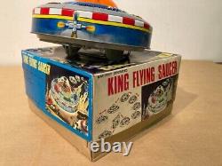 Tin Toy Yoshiya King Flying Saucer SPACE PATROL X-081 Jank vintage antique