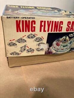 Tin Toy Yoshiya King Flying Saucer SPACE PATROL X-081 Jank vintage antique