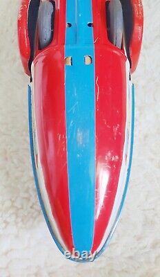 Tin Vintage Japan Friction Space Rocket #9-Patent# 709139