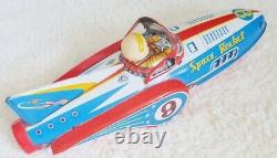 Tin Vintage Japan Friction Space Rocket #9-Patent# 709139