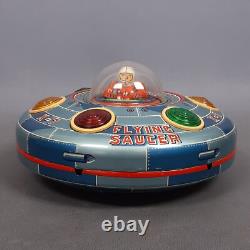 Toy Tin Space Ship Flying Saucers X-7 To Drums Vintage 1960