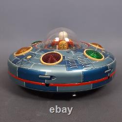 Toy Tin Space Ship Flying Saucers X-7 To Drums Vintage 1960