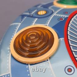 Toy Tin Space Ship Flying Saucers X-7 To Drums Vintage 1960