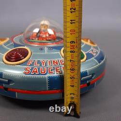 Toy Tin Space Ship Flying Saucers X-7 To Drums Vintage 1960
