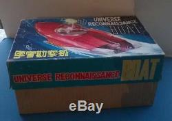 UFO RECONNAISSANCE BOAT Astronave latta(Space Tin Toy)60's Vintage IN BOX rare