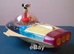 UFO RECONNAISSANCE BOAT Astronave latta(Space Tin Toy)60's Vintage IN BOX rare