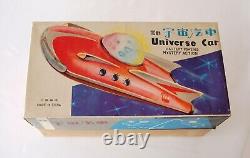 Universe Car Vintage Tin Toy Space Mobile Battery Op with Box