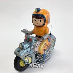 Usagiya Space Patrol Motorcycle 1960's Tin Friction Vintage Toy from Japan