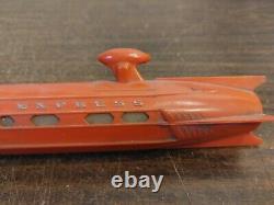 VINTAGE 1950s-60s NORTHROP PRODUCTS JETRAIL EXPRESS SPACE MONORAIL TOY Red