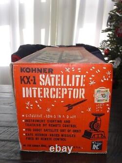 VINTAGE 1960 KOHNER BROS Satellite Missile Interceptor Space Gun Firing TOY RARE