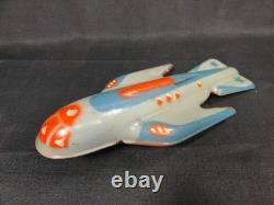VINTAGE 1960s BULGARIAN TIN FRICTION SPARKLING TOY SPACE ROCKET
