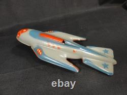 VINTAGE 1960s BULGARIAN TIN FRICTION SPARKLING TOY SPACE ROCKET