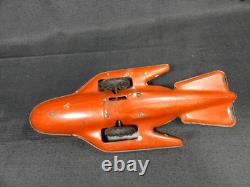 VINTAGE 1960s BULGARIAN TIN FRICTION SPARKLING TOY SPACE ROCKET