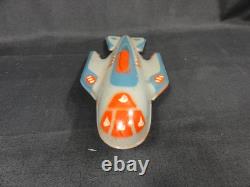 VINTAGE 1960s BULGARIAN TIN FRICTION SPARKLING TOY SPACE ROCKET