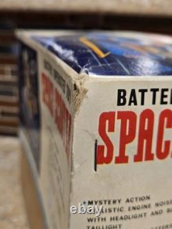 VINTAGE 1960s Litho Tin Plastic Space Scooter Astronaut Rider BOX Japan WORKING