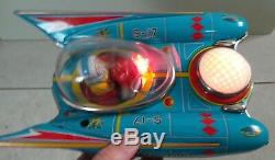 VINTAGE 1960s YANOMAN JAPAN BATTERY OPERATED'SPACE SCOUT S-17' SPACE TOY