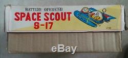 VINTAGE 1960s YANOMAN JAPAN BATTERY OPERATED'SPACE SCOUT S-17' SPACE TOY