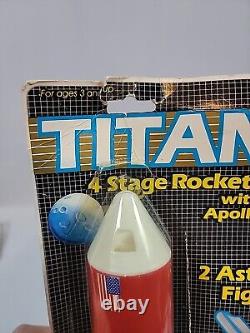 VINTAGE-1970's-PROCESSED PLASTIC CO. 14-APOLLO MOON ROCKET MOC Rare Titan