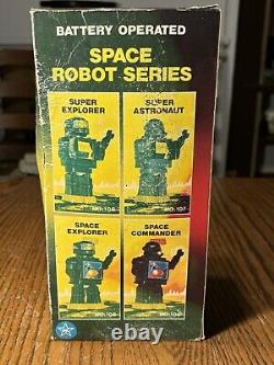 VINTAGE 1970s HK SPACE ROBOT SERIES HONG KONG ROBOT SUPER EXPLORER BOX CLEAN