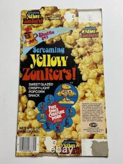 VINTAGE 1983 SCREAMING YELLOW ZONKERS Box With Alien Space Creature Offer