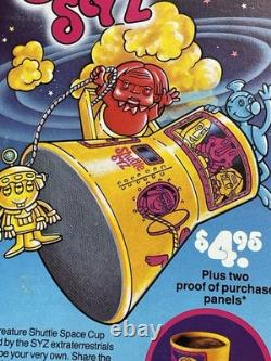 VINTAGE 1983 SCREAMING YELLOW ZONKERS Box With Alien Space Creature Offer