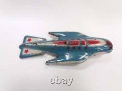 VINTAGE 60's OLD RARE FRICTION USSR SPACE TOY AIRPLANE BLUE BIRD