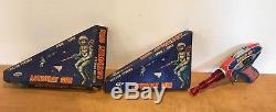 VINTAGE ASTRORAY FRICTION SPACE RAY GUN TOY by Shudo Japan with Box Rare -1950s