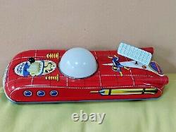 VINTAGE COSMOS TOY 70s SPACE SHIP BATTERY OPERATED LEMEZARY HUNGARY RARE RED