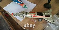 VINTAGE COSMOS TOY 70s SPACE SHIP BATTERY OPERATED LEMEZARY HUNGARY RARE RED