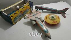 VINTAGE COSMOS TOY 70s SPACE SHIP BATTERY OPERATED LEMEZARY HUNGARY RARE RED