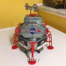 VINTAGE DAISHIN TIN B/O APOLLO-II AMERICAN EAGLE LUNAR MODULE 100% WORKING WithBOX