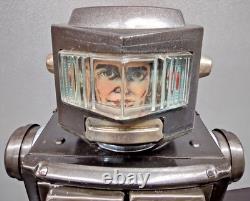 VINTAGE HORIKAWA ROTATE-O-MATIC SUPER ASTRONAUT ROBOT TIN WithBOX MADE IN JAPAN