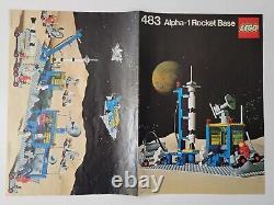 VINTAGE LEGO SPACE 483 ALPHA-1 ROCKET BASE 100% with VG BOX & MANUALS EUC