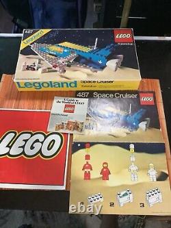 VINTAGE LEGO SPACE 487 924 SPACE CRUISER 100% COMPLETE w BOX MANUALS FIGS & EUC