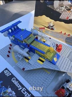 VINTAGE LEGO SPACE 497 GALAXY EXPLORER withBOX TRAY & MANUAL RARE