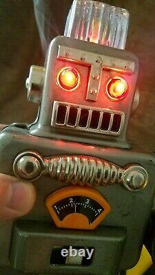 VINTAGE LINEMAR SMOKING SPACE ROBOT JAPAN WORKING WithSMOKE