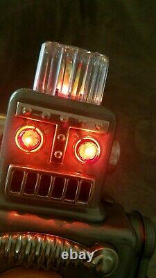 VINTAGE LINEMAR SMOKING SPACE ROBOT JAPAN WORKING WithSMOKE