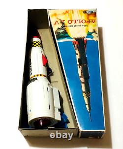 VINTAGE LYRA No150 APOLLO XV SPACE ROCKET BATTERY OPERATED GREEK USED IN BOX