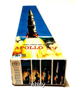 VINTAGE LYRA No150 APOLLO XV SPACE ROCKET BATTERY OPERATED GREEK USED IN BOX