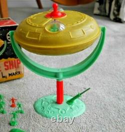 VINTAGE MARX TOYS MYSTERY SPACE SHIP GYRO TOY SET 1960's RARE & BOXED J206