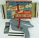 VINTAGE NU AGE SMOKE RING SPACE GUN IN BOX with 2 PACKS OF SMOKE PELLETS & STRIKE