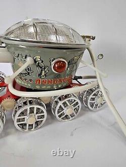 VINTAGE OLD VERY RARE SOVIET USSR SPACE TOY MOONROVER 1960's REMOTE CONTROL +BOX