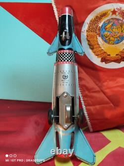VINTAGE ROCKET COSMOS 189 FRICTION TOY 60s SPACESHIP ROMANIA AGATEX SOVIET ERA