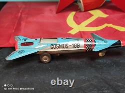 VINTAGE ROCKET COSMOS 189 FRICTION TOY 60s SPACESHIP ROMANIA AGATEX SOVIET ERA