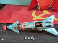 VINTAGE ROCKET COSMOS 189 FRICTION TOY 60s SPACESHIP ROMANIA AGATEX SOVIET ERA