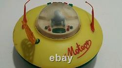 VINTAGE SAUCER TOY METEOR SPACE 1970s BATTERY OPERATED ORIGINAL MADE IN POLAND